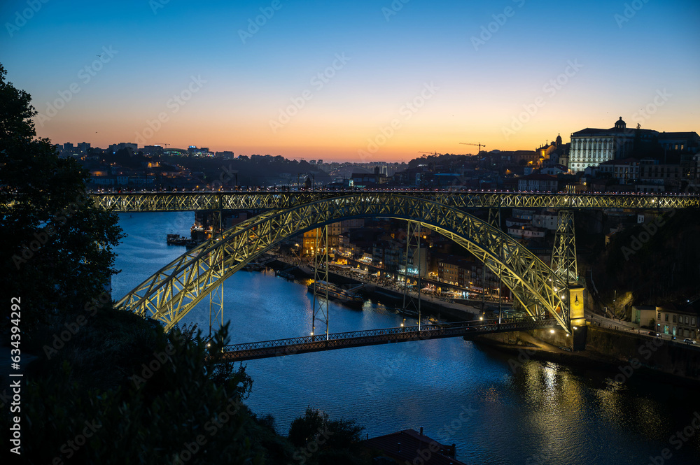 Famous and Beautiful bridge in Porto, Portugal