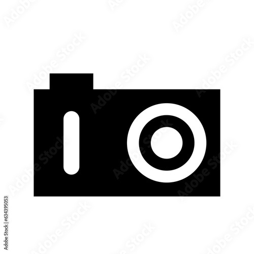写真、コンパクトカメラを表す塗りつぶしスタイルのアイコン