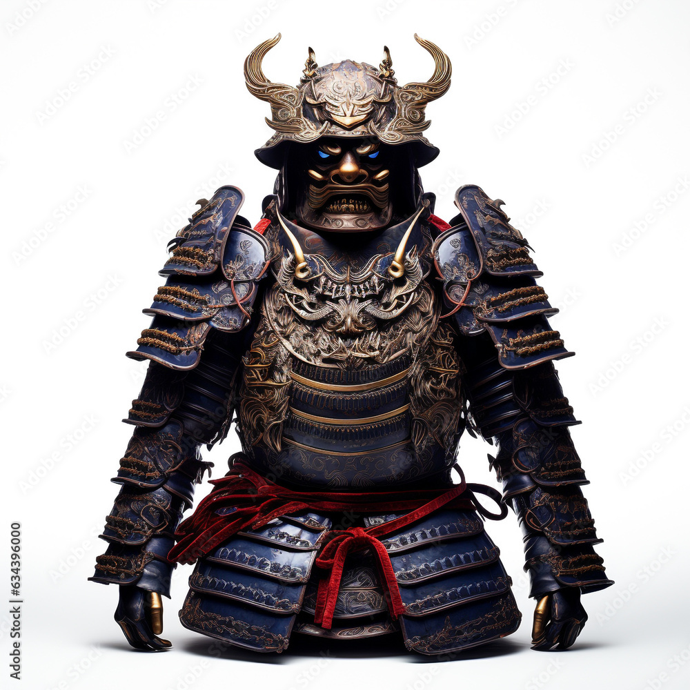 Ancient Japanese samurai's head and body armor. Use scary character masks to scare enemies. Ancient Japanese samurai's head and body armor. Use scary character masks to scare enemies.