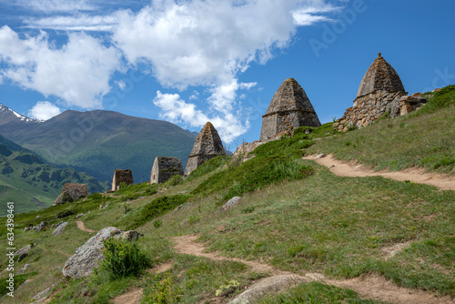 Ancient burials near the mountain village of Eltyubyu. Kabardino-Balkaria photo