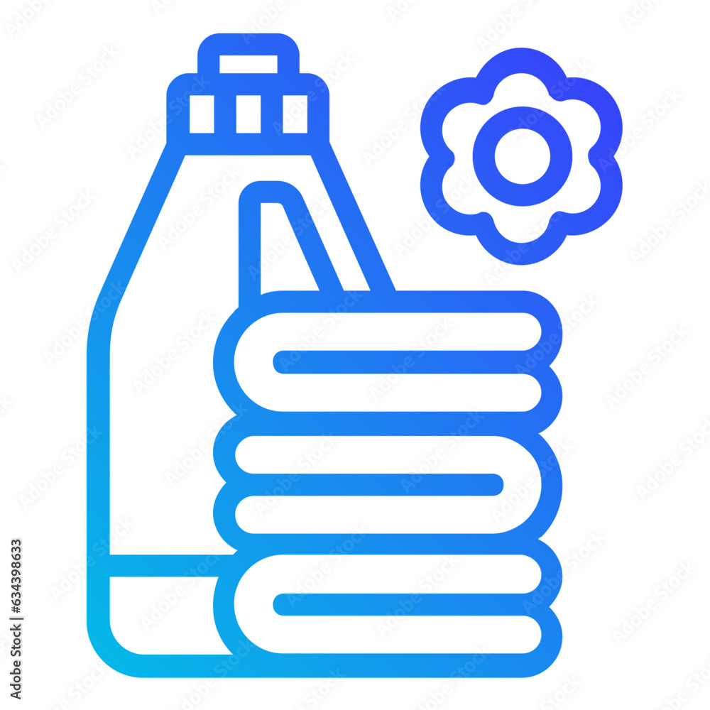 Fototapeta premium detergent and towel icon