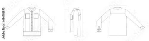 Denim shirt vector