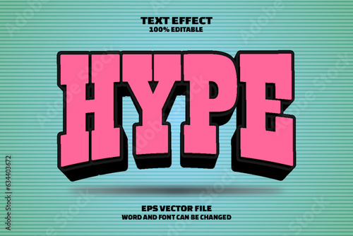 Realistic hype editable 3D text effect