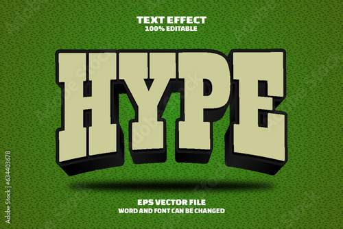 Realistic hype editable 3D text style effect