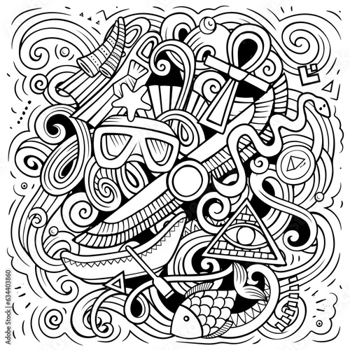 Egypt cartoon doodle funny illustration