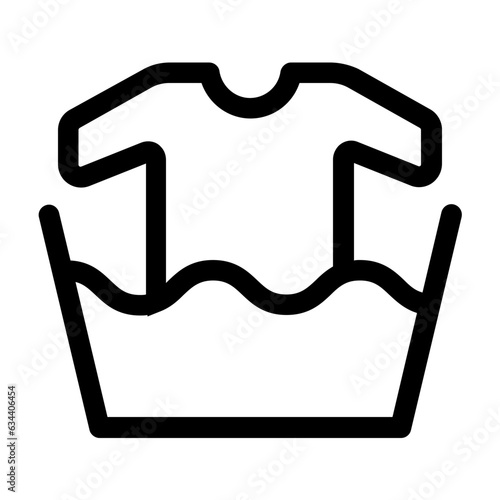 Soak Clothes Icon in Trendy Flat Isolated on Transparent Background. SVG Vector
