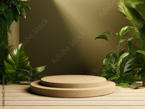 Podium for display product. Background for product branding  identity and packaging