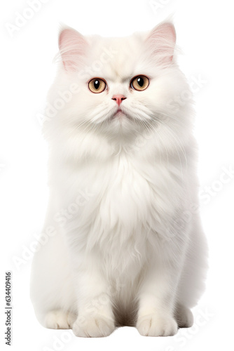 British Longhair Cat isolated on white background