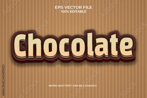 Realistic Chocolate text style effect