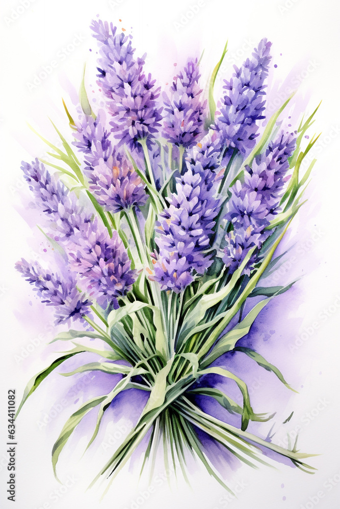 Naklejka premium flower bouquet watercolor art painting design on white background. flowers bouquet wedding inviatioa card design.