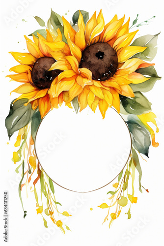 flowers bouquet watercolor art design. Generative AI