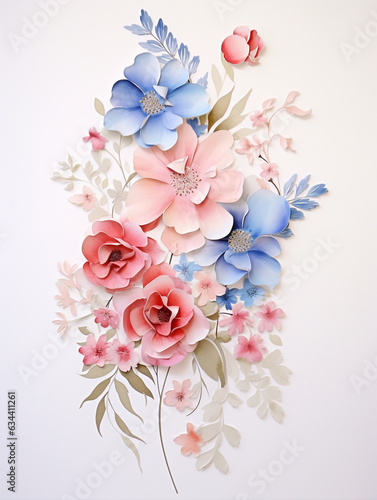flowers bouquet watercolor art design. generative AI