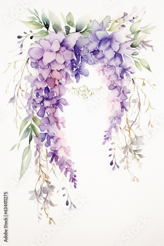 flowers bouquet watercolor art design. Generative AI.