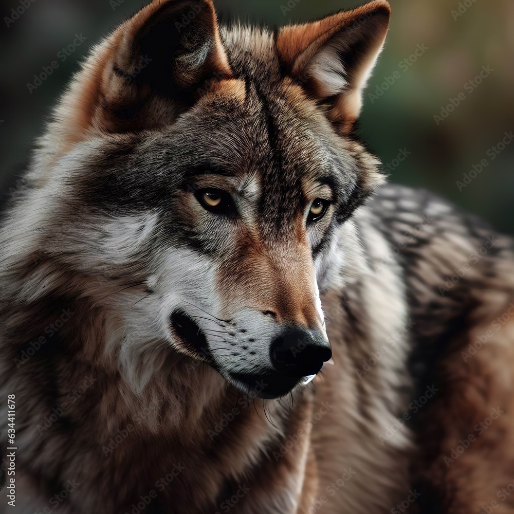 Fototapeta premium Wolf in natural environment