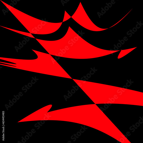 Print RED AND BLACK ABSTRACT ART ILLUSTRATION DESIGN 