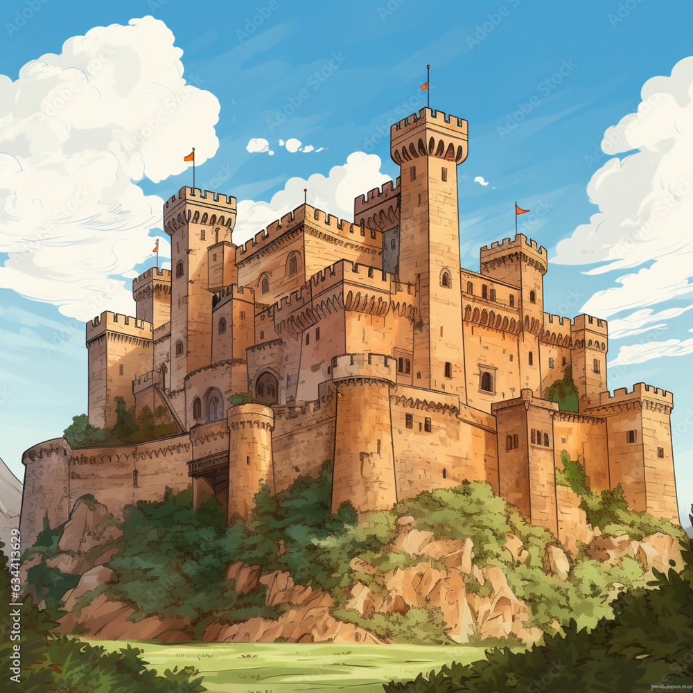 castle in the mountains