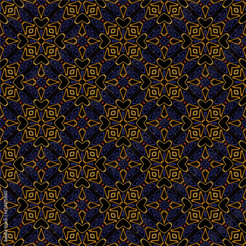 Geometric ornament in ethnic style.Seamless pattern with abstract shapes.Repeat design for fashion, textile design, on wall paper, wrapping paper, fabrics and home decor.