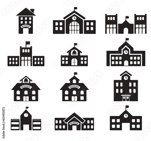 Canvas Print set of school icons free vector design