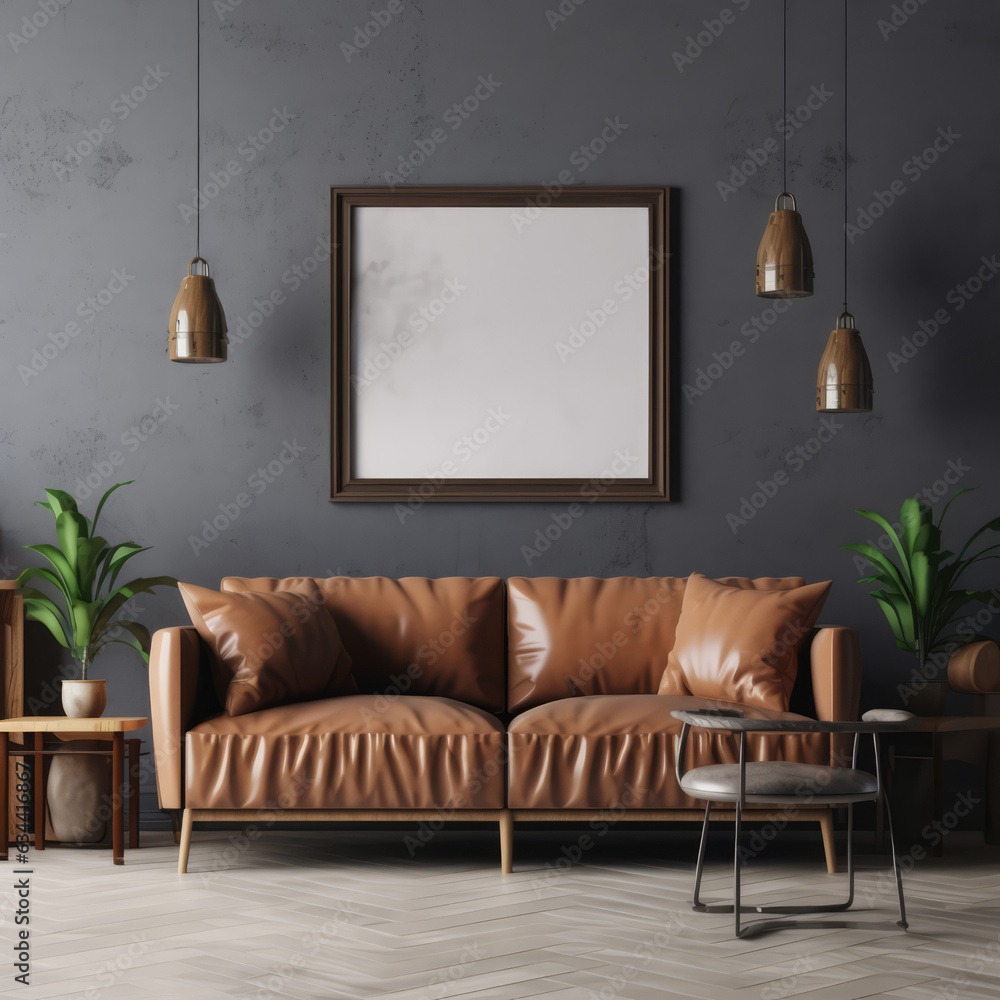 Wall Frame Mock-up man cave, minimalist room, modern Wall Frame Mock-up man cave, minimalist room, modern