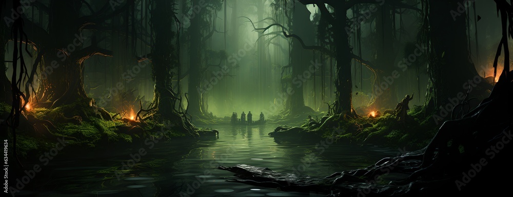 Fototapeta premium Rainforest, generative ai