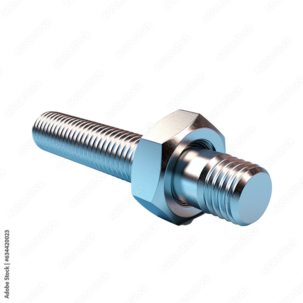 Closeup of a steel screw fastener Closeup of a steel screw fastener
