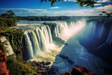 Capturing the Majesty: Breathtaking Landscape Shot of Iguazu Falls