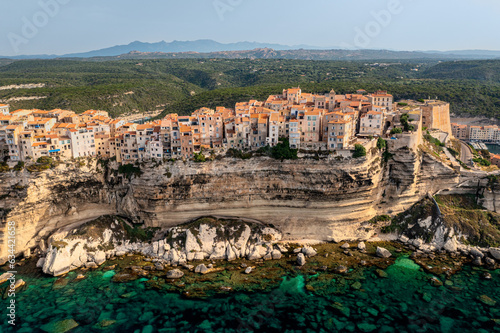 Fototapeta Naklejka Na Ścianę i Meble -  Aerial view over Bonifacio, Corsica, France