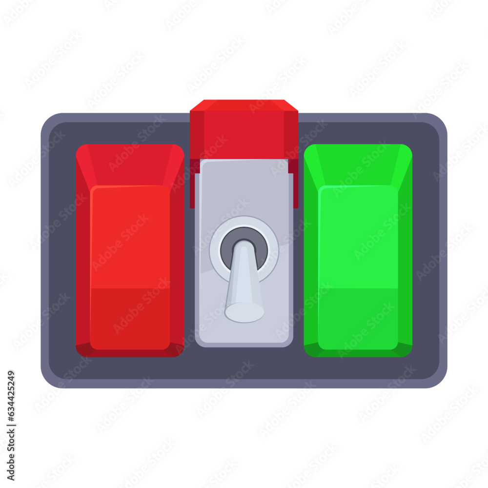 Switch vector illustration. Drawing of safety switches or circuit