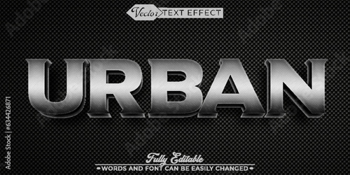 Silver Urban Vector Editable Text Effect Template