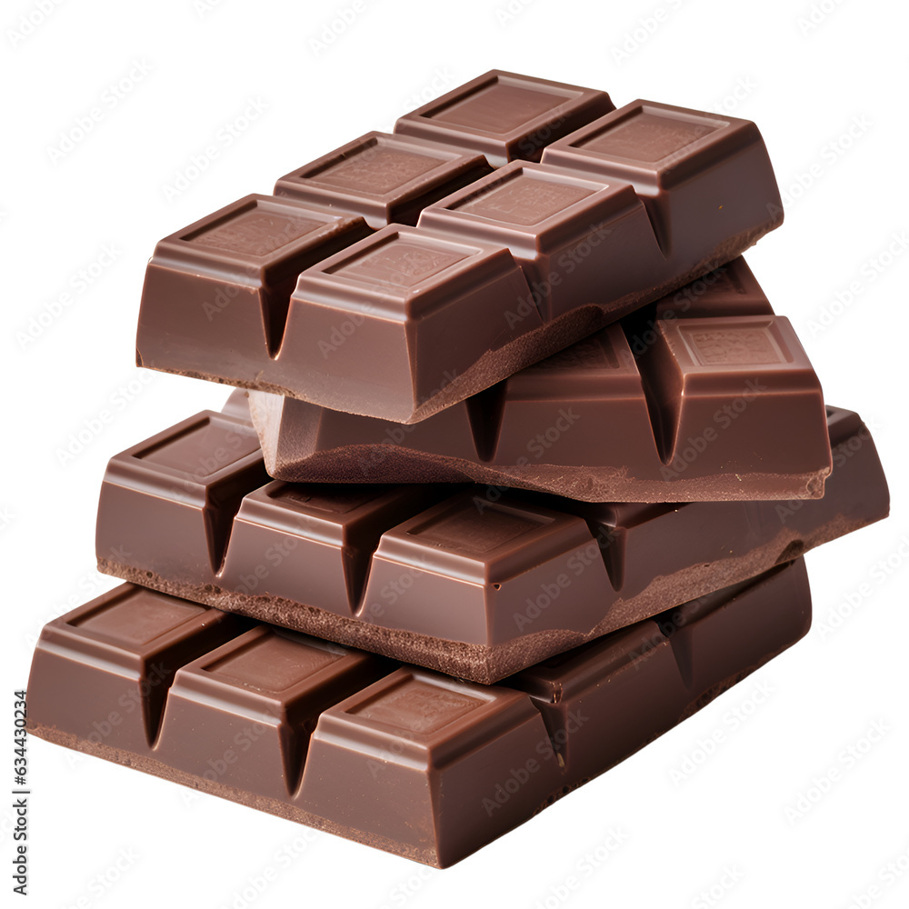 chocolate bricks on isolated transparent background chocolate bricks on isolated transparent background