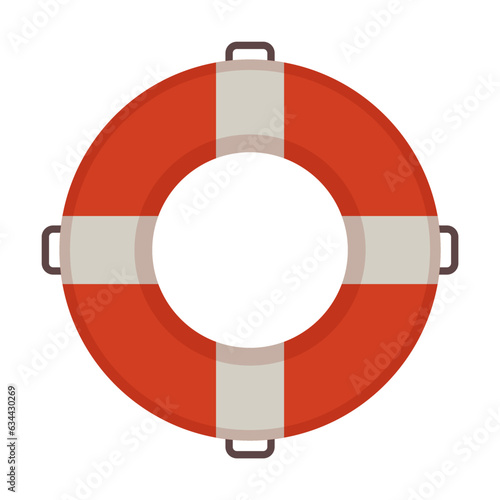Scuba lifebuoy illustration. Gear for diving isolated on white background. Sports concept