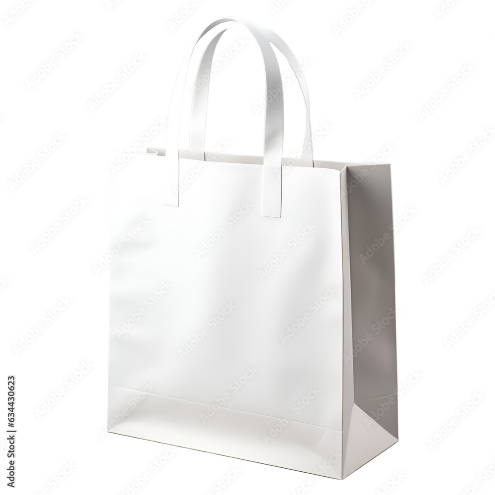 shopping blank paper bag mockup on isolated transparent background shopping blank paper bag mockup on isolated transparent background
