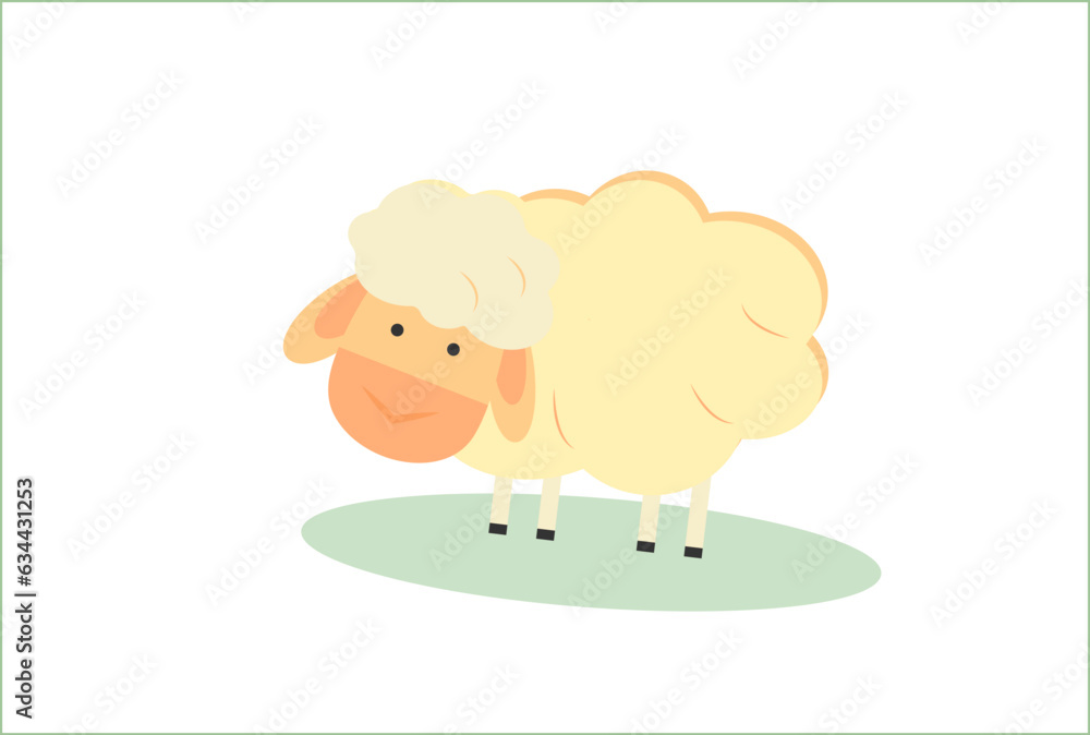 Little lamb in flat design Little lamb in flat design