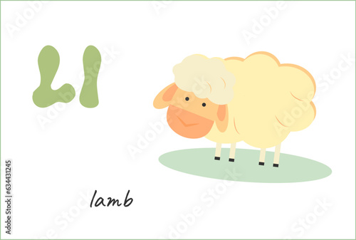 Lamb for the English alphabet letter L