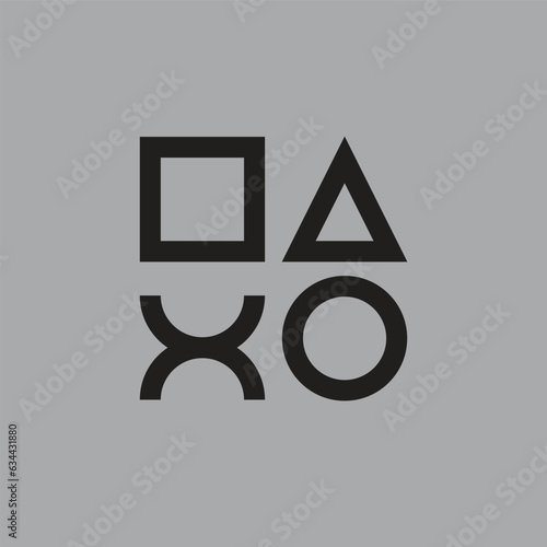 playstation cross triangle square circle design game logo design