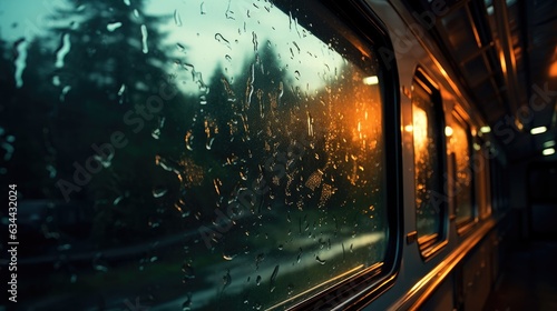 Traversing Rainy Trails: Zipping Train and Misty Window Scenic Beauty