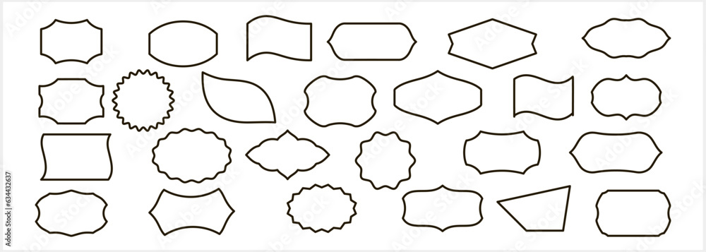 Sketch badge icon isolated Frame border vector stock illustration EPS 10 Sketch badge icon isolated Frame border vector stock illustration EPS 10