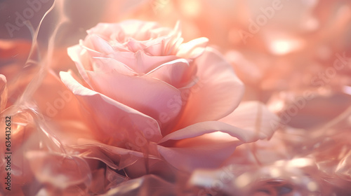 pink flower pastel color, beauty floral tenderness generative ai