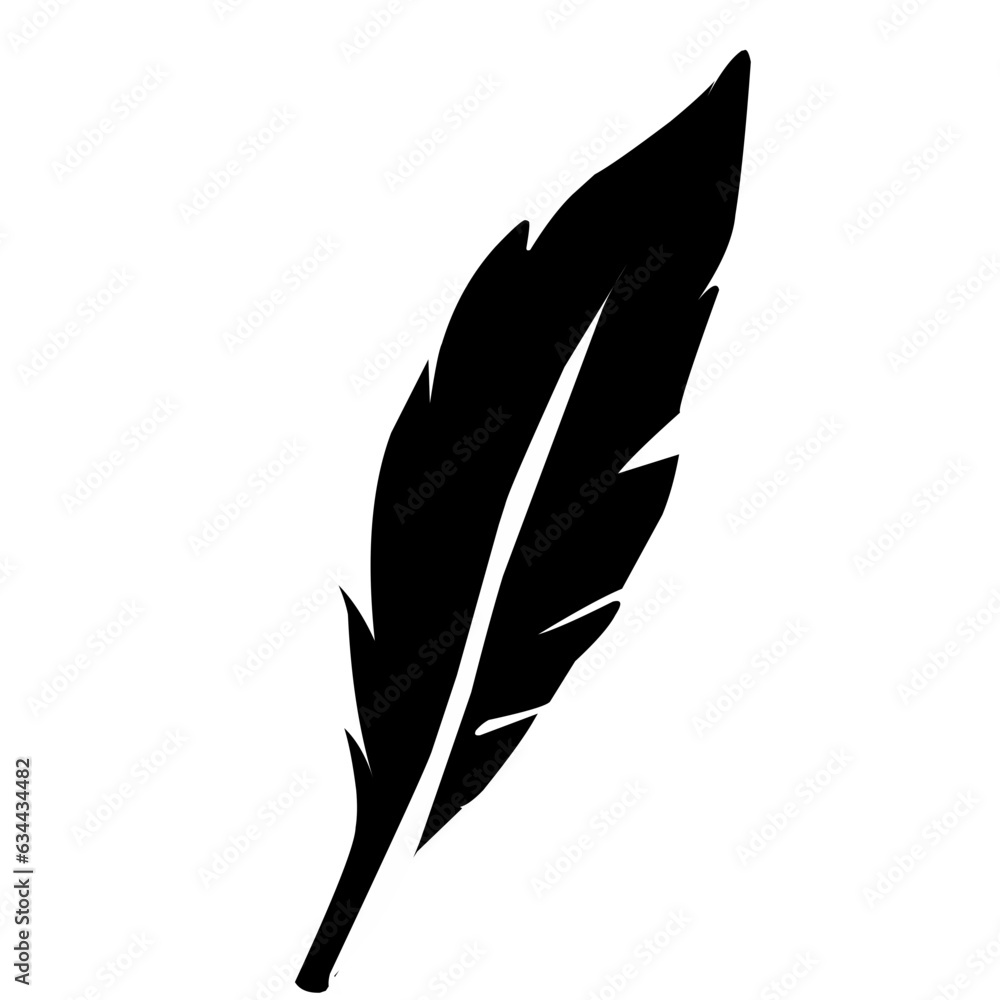 Obraz premium Feather Black Illustration 