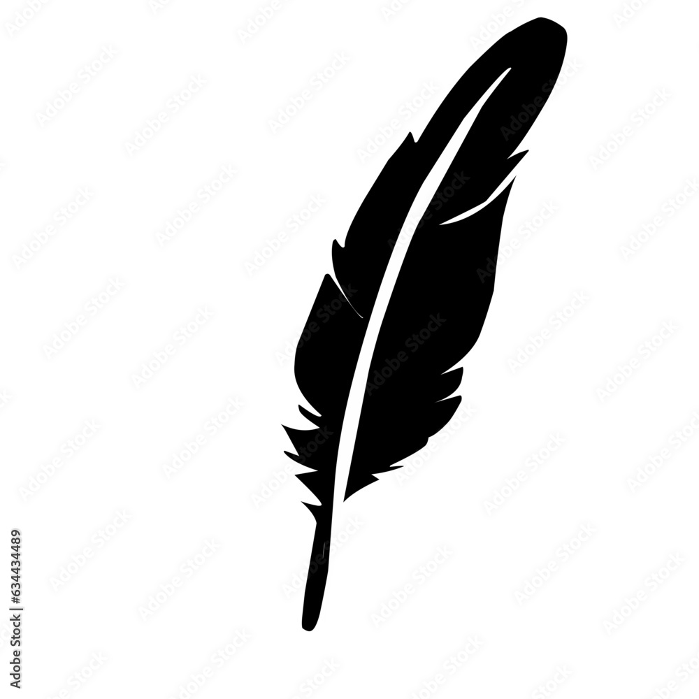 Obraz premium Feather Black Illustration 