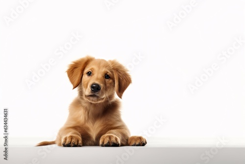photo dog on a plain white background