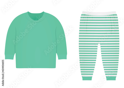 Kids pajama set. vector illustration