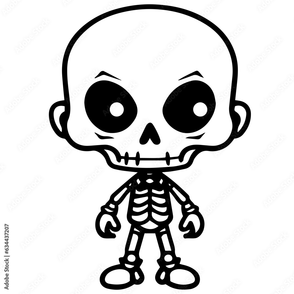 Cartoon Skeleton silhouette illustration