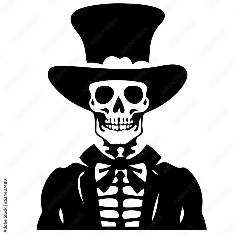 Cartoon Skeleton silhouette illustration