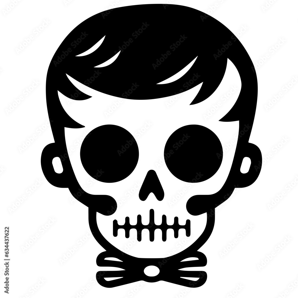 Cartoon Skeleton silhouette illustration Cartoon Skeleton silhouette illustration