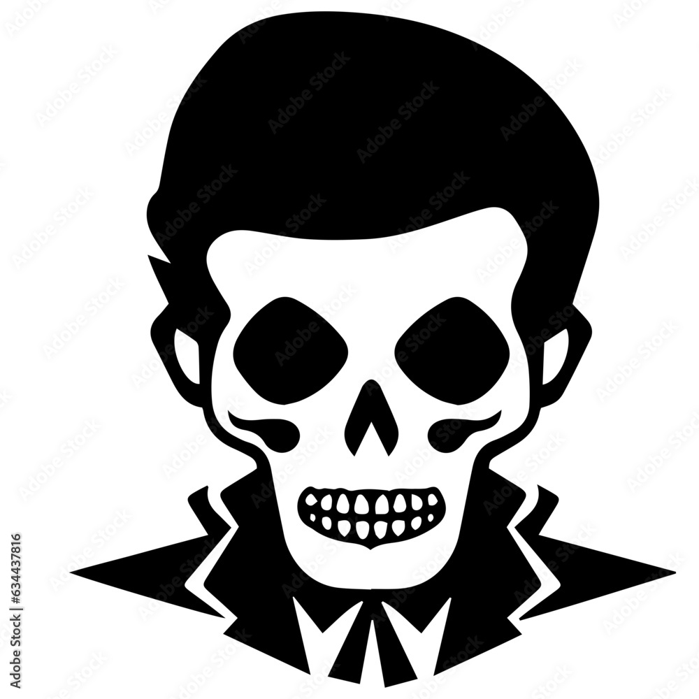 Cartoon Skeleton silhouette illustration Cartoon Skeleton silhouette illustration