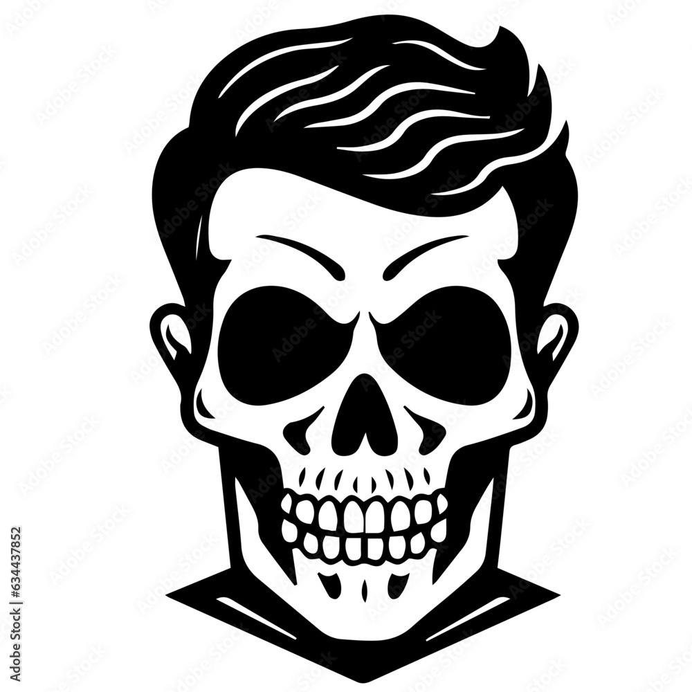 Obraz premium Cartoon Skeleton silhouette illustration