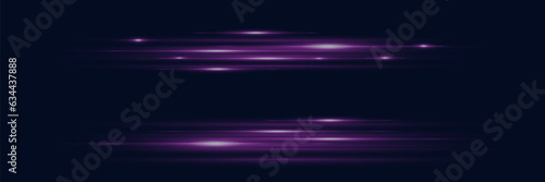 Abstract neon speed light effect on black background. Vector illustration.