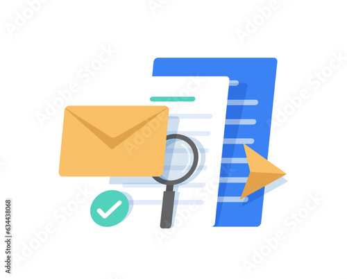 Email and messaging,Email marketing campaign,flat design icon vector illustration