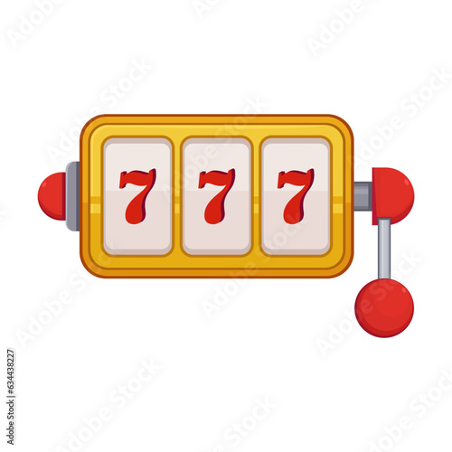 Slot machine dial monitor vector. Cartoon doodle of item for gambling and sports games with money isolated on white background. Entertainment, gambling concept